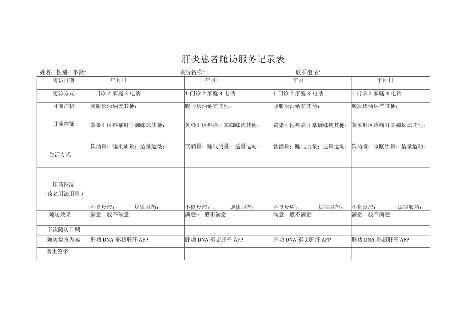 感染科肝炎随访登记表.docx_第1页