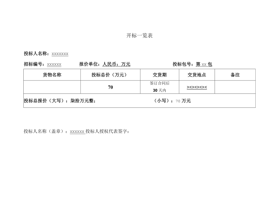 开标一览表参考模板.docx_第1页