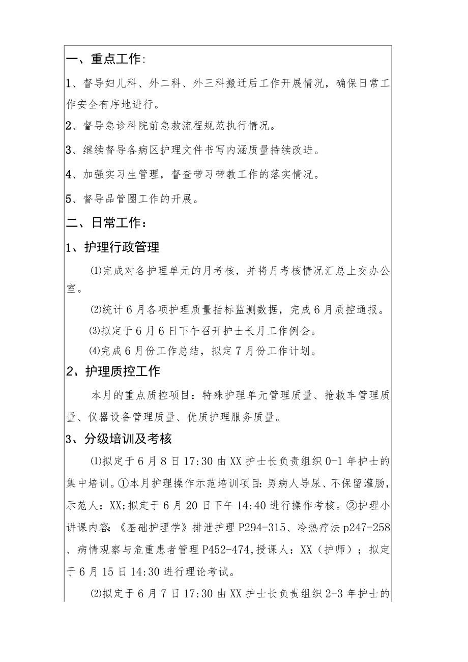 护理部月工作计划及小结.docx_第2页