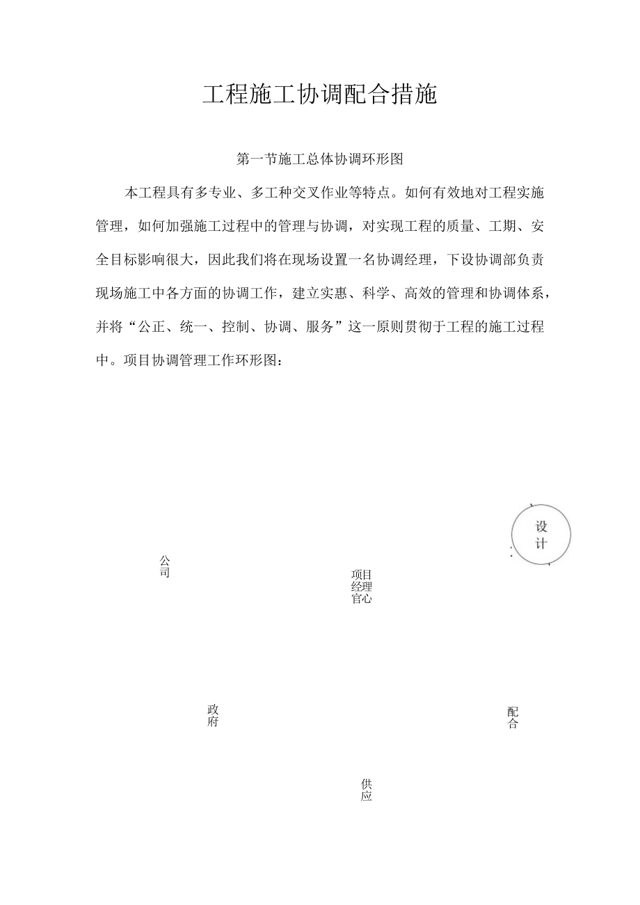 工程施工协调配合措施.docx_第1页