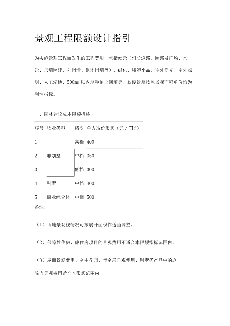 景观工程限额设计指引.docx_第1页