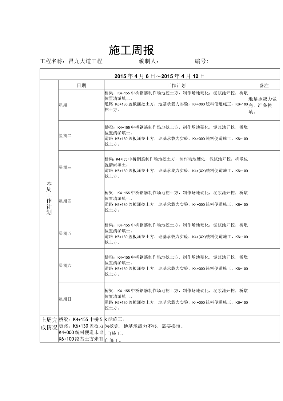 施工周报4月6~4月12.docx_第1页