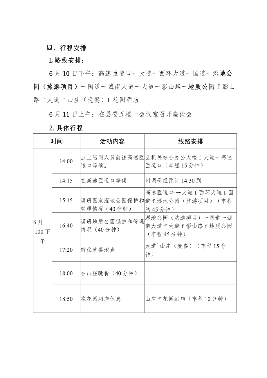 改革办开展自然保护地保护和管理专题调研接待方案(范本).docx_第2页