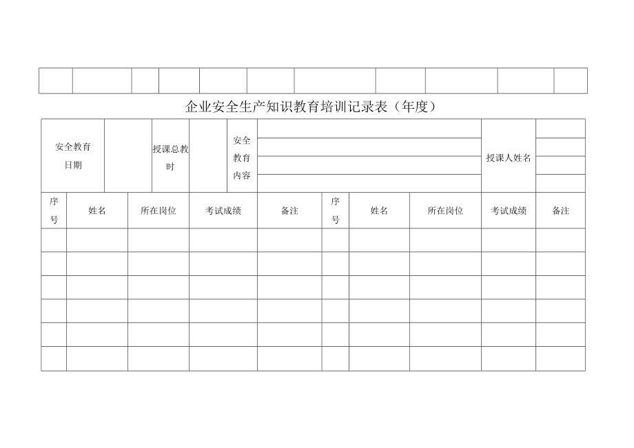 安全教育培训相关表格.docx_第2页