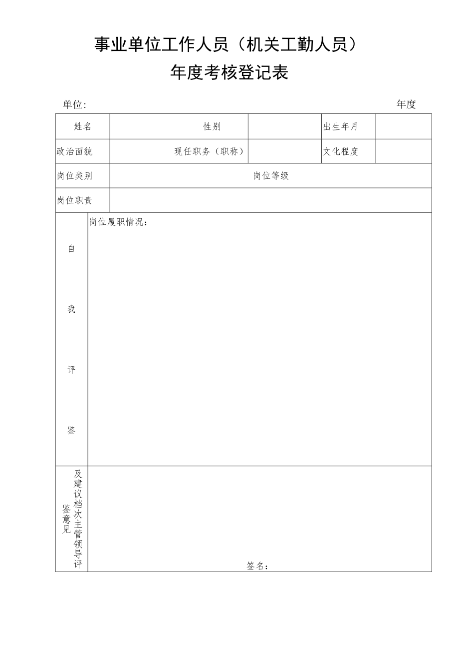 年度考核登记表.docx_第1页