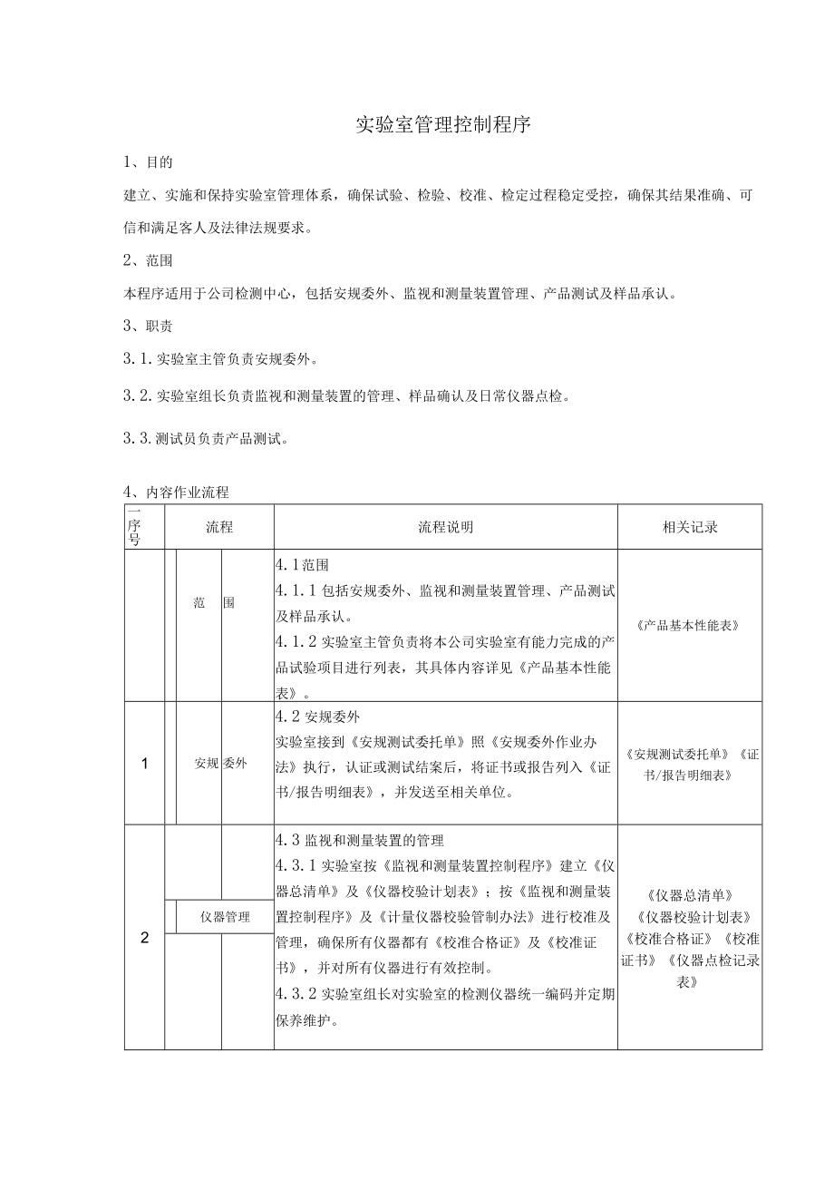 实验室管理控制程序.docx_第1页