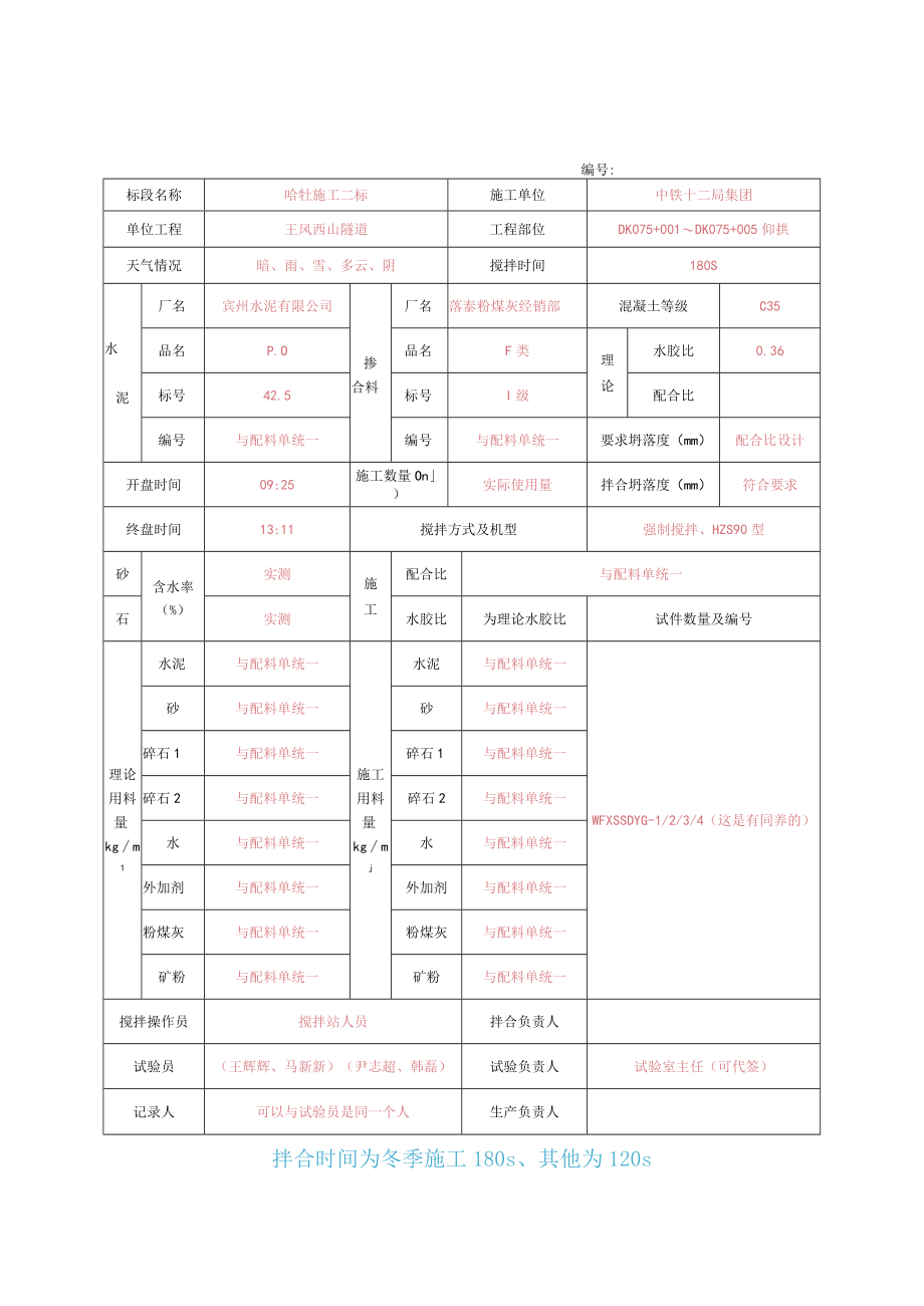 拌和站生产工序过程记录表.docx_第1页