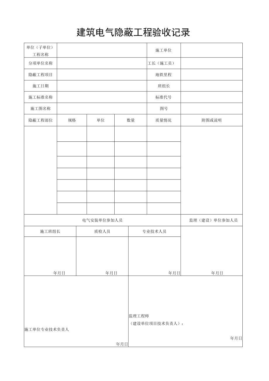 建筑电气隐蔽工程验收记录.docx_第1页