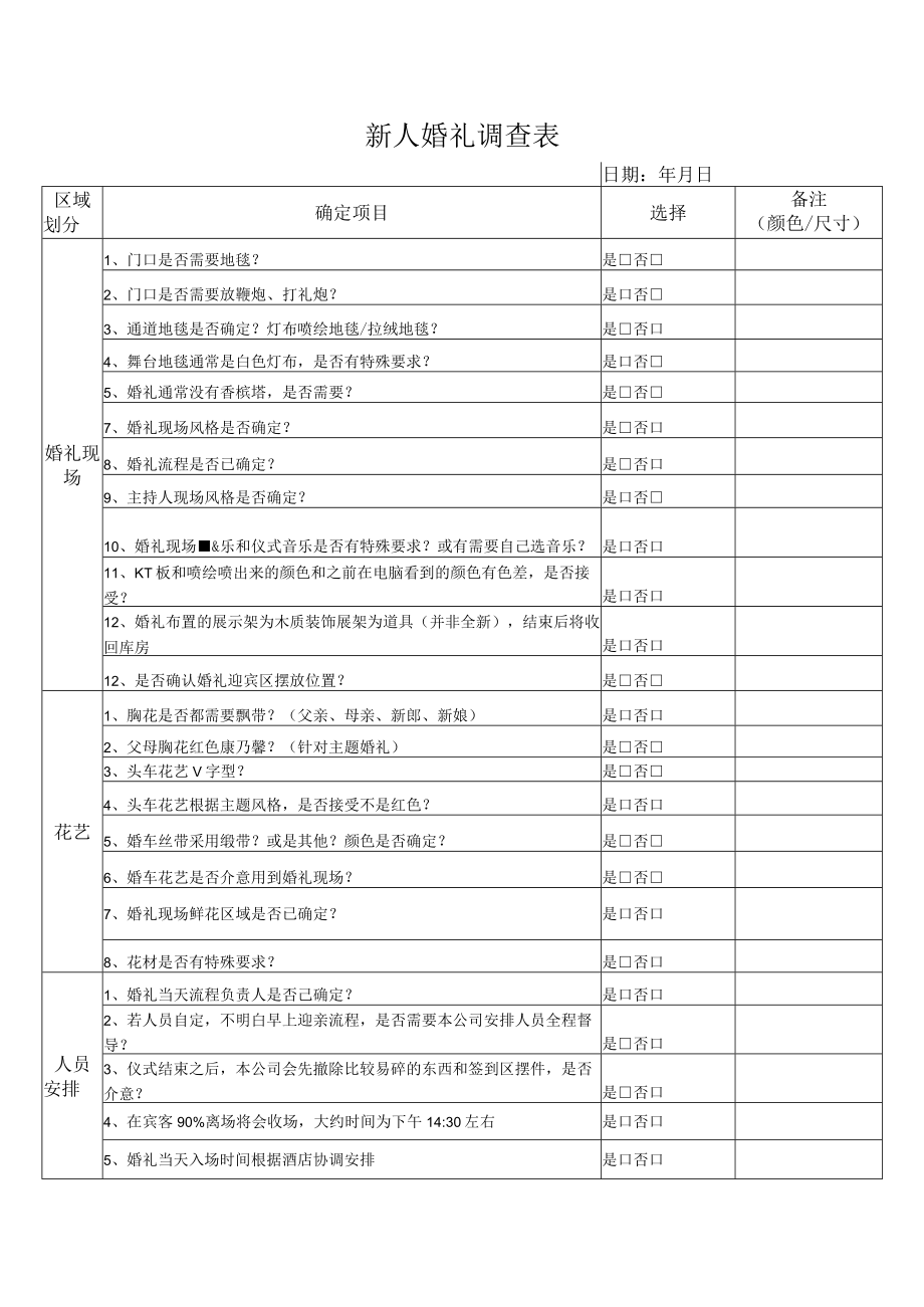 新人婚礼调查表.docx_第1页