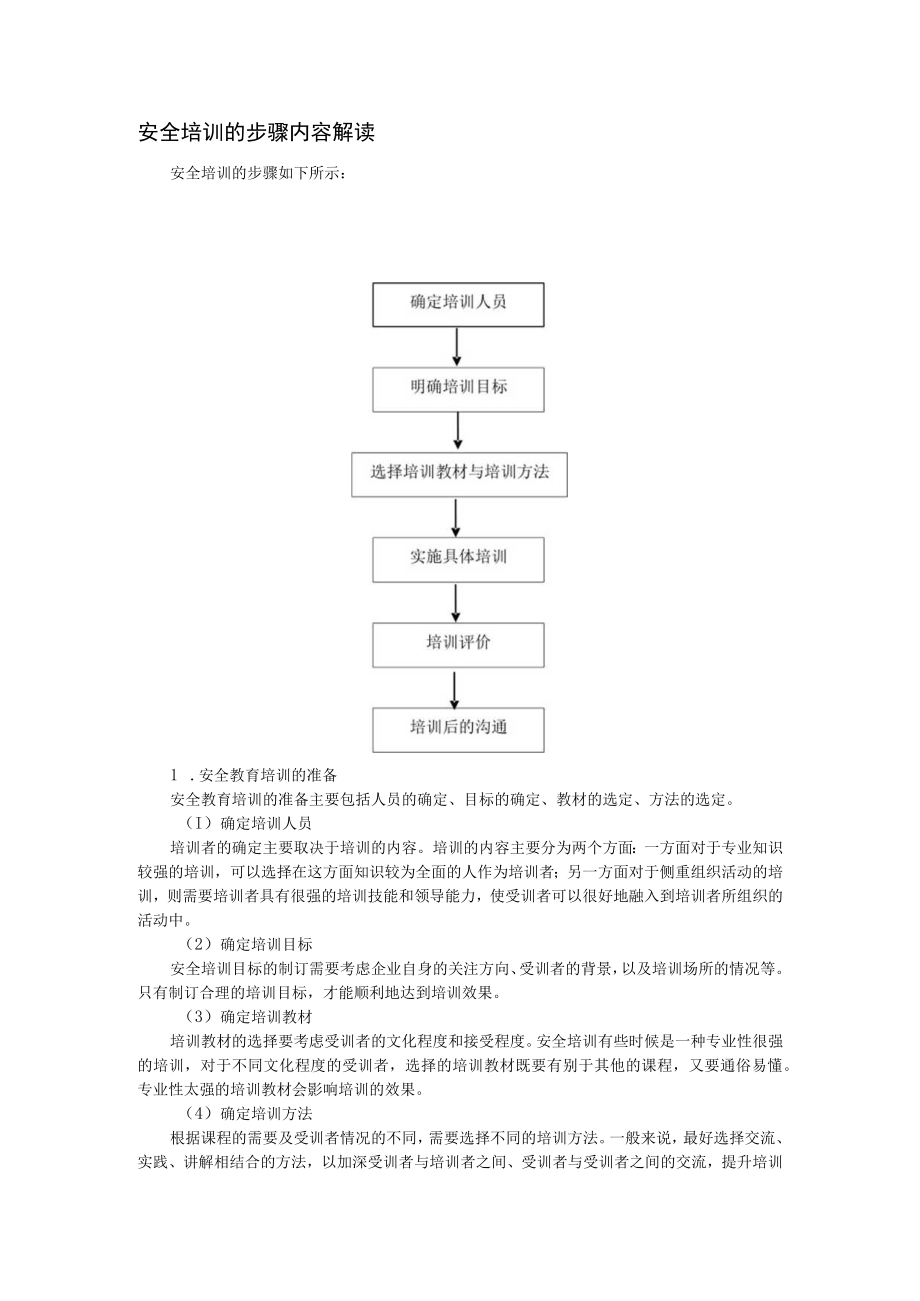 安全培训的步骤内容解读.docx_第1页