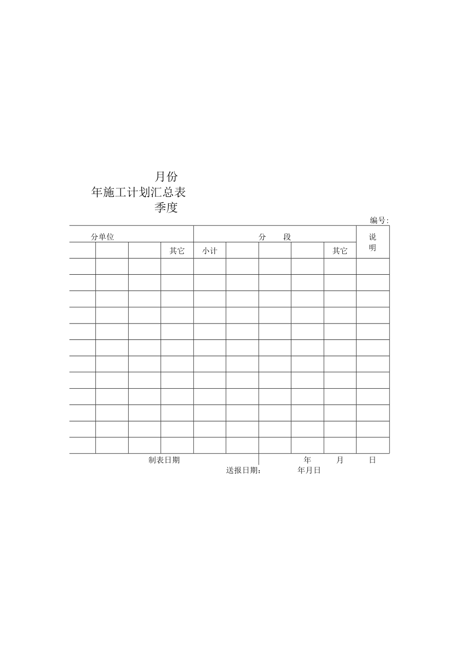 施工计划汇总表.docx_第1页