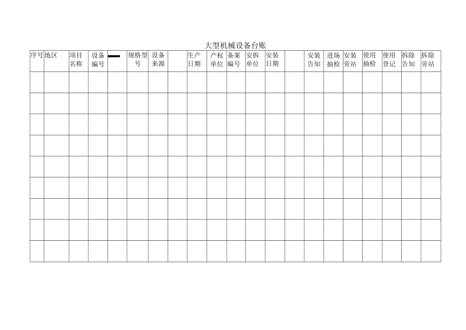 大型机械设备台账.docx_第1页