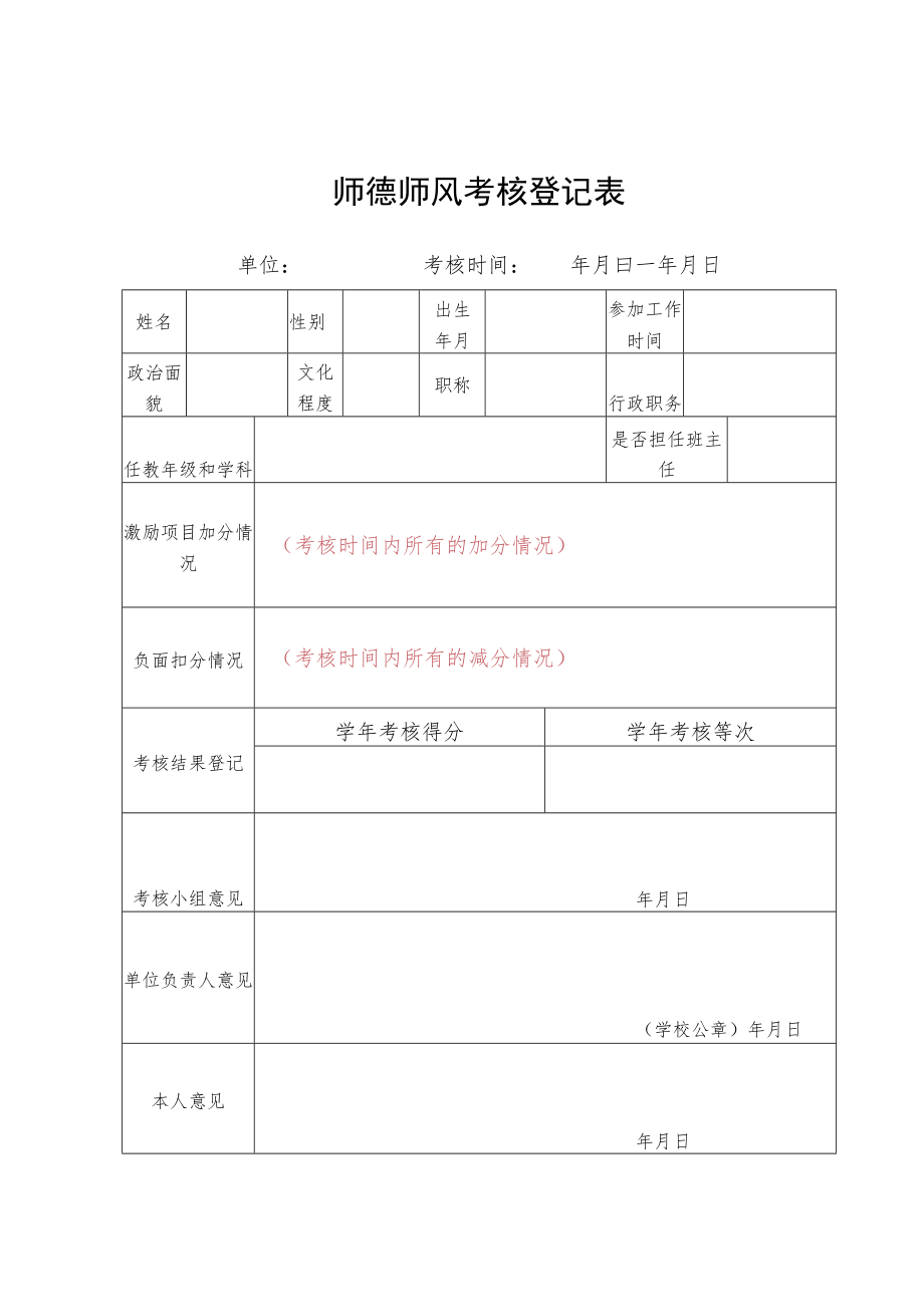 师德师师风考核表（样表1、2）.docx_第3页