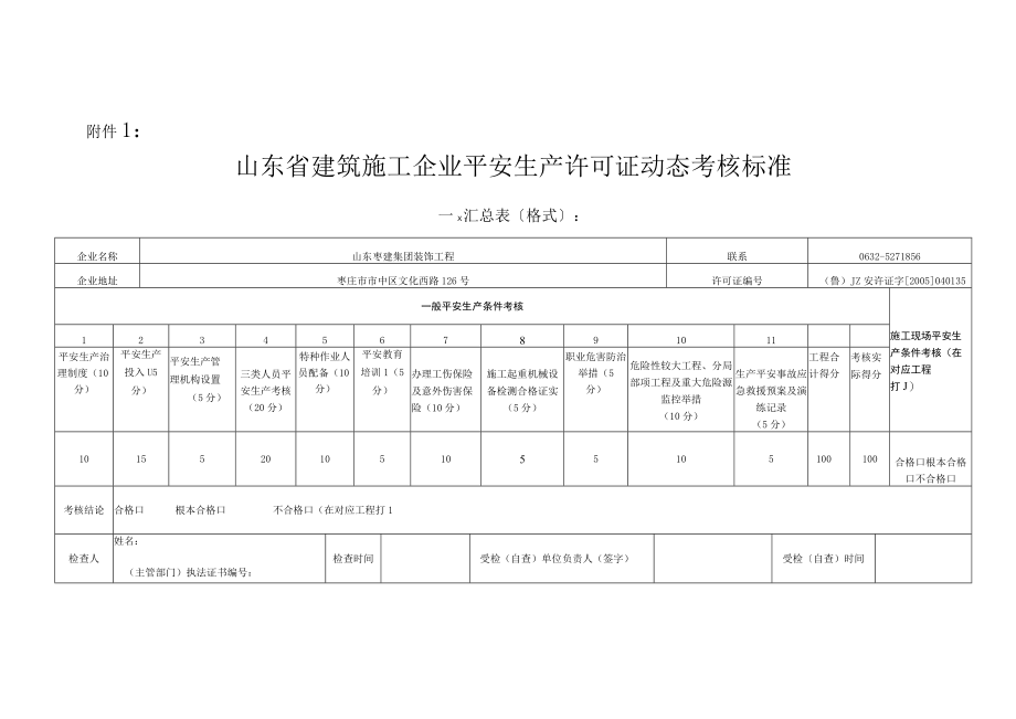 安全生产许可证动态考核.docx_第1页