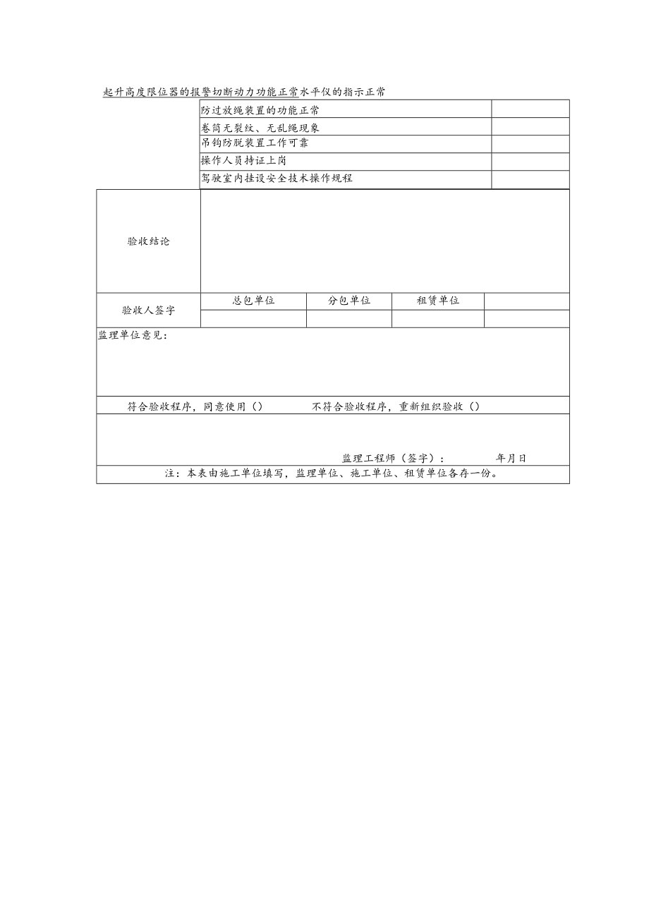 施工机械检查验收表(汽车吊).docx_第2页