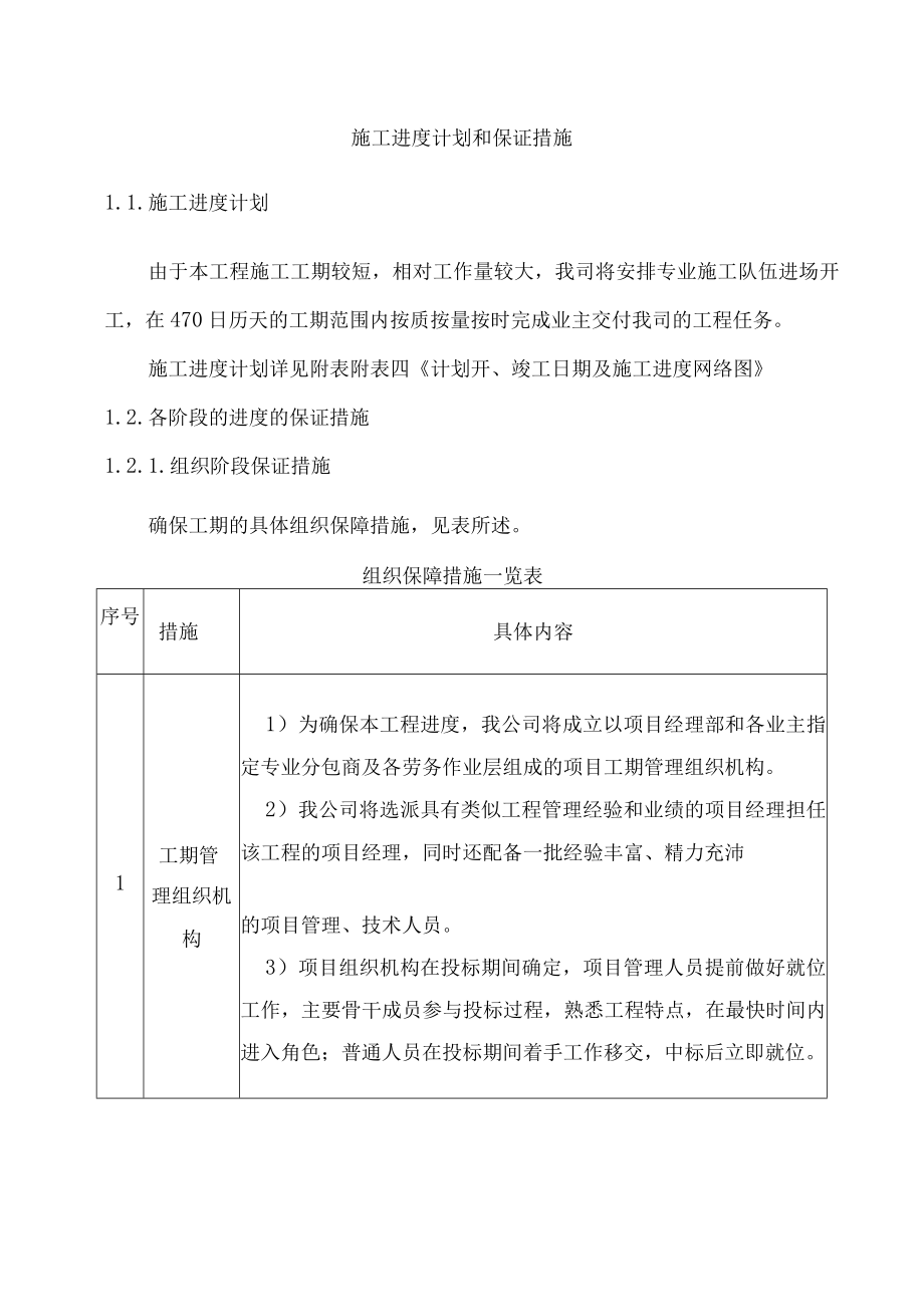 施工进度计划和保证措施.docx_第1页