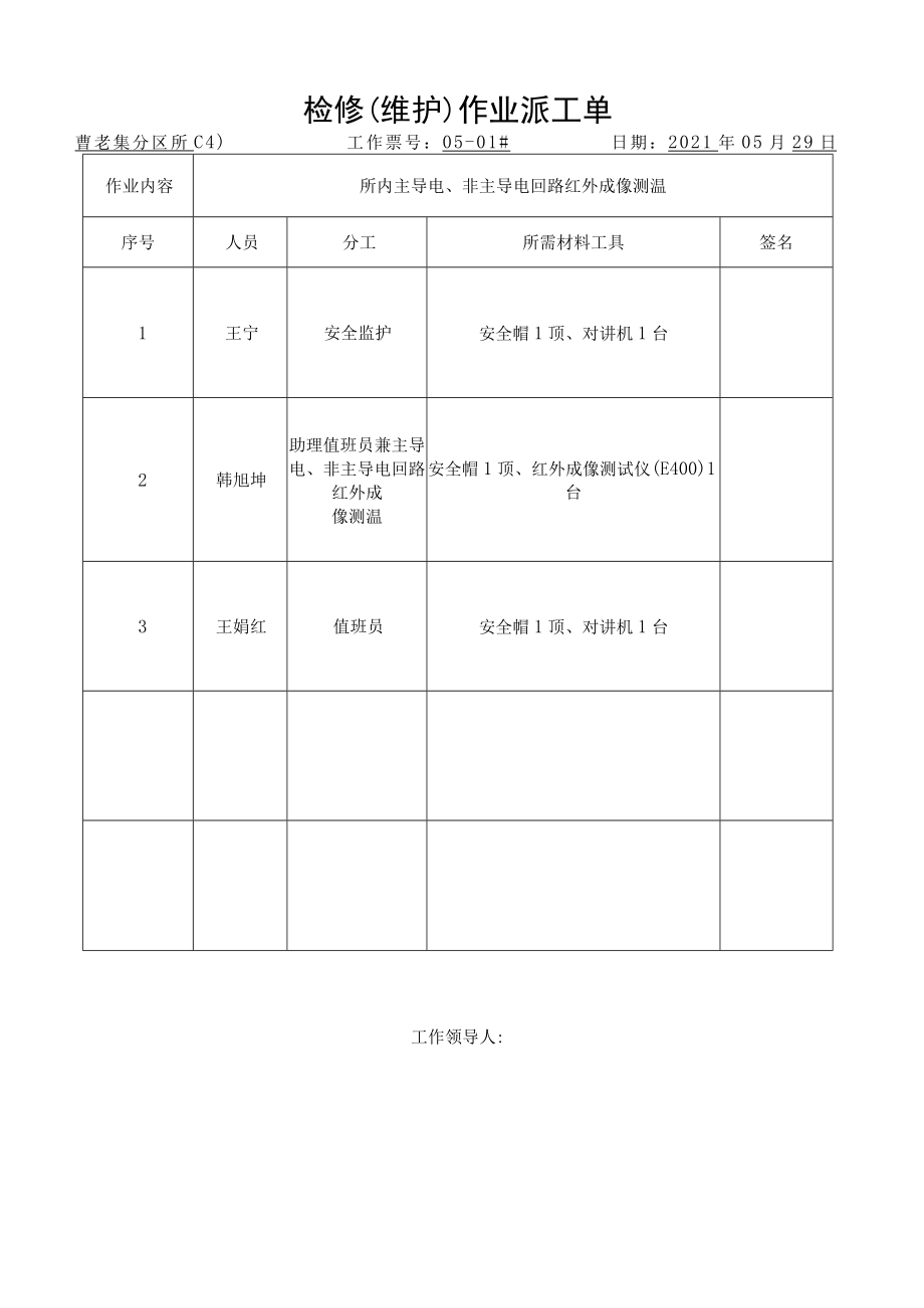 曹老集分区所 所内主导电、非主导电回路红外成像测温 05-01#GZP.docx_第3页