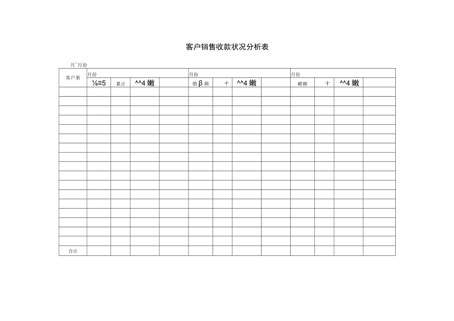 客户销售收款状况分析表.docx_第1页