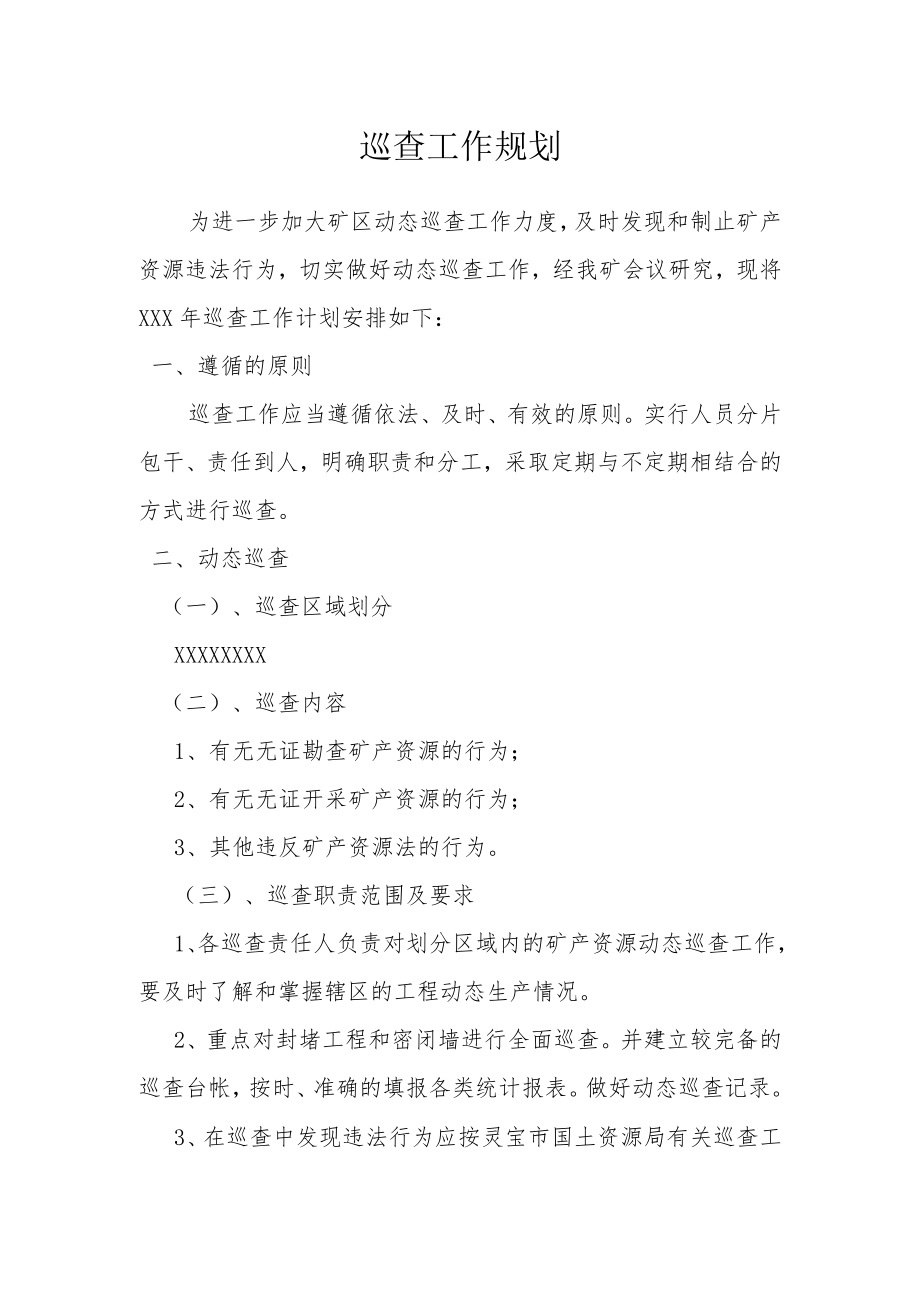 巡查工作规划.docx_第1页