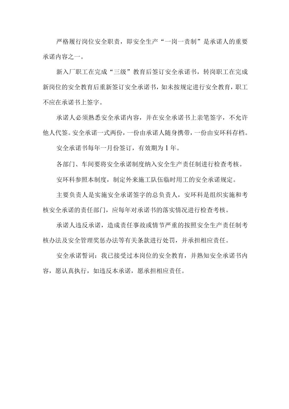 工贸行业安全生产承诺制度.docx_第2页