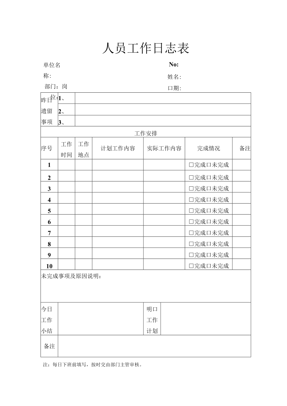 人员工作日志表.docx_第1页