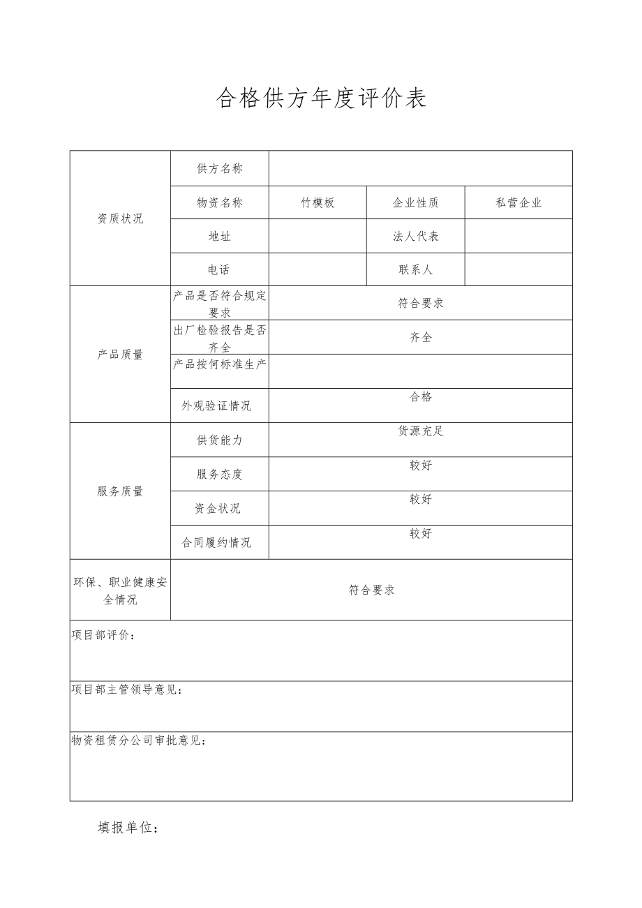 合格供方年度评价表.docx_第1页