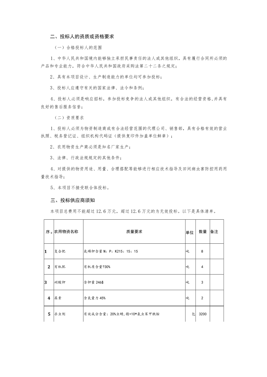 杂粮农用物资采购项目询价采购文件.docx_第2页