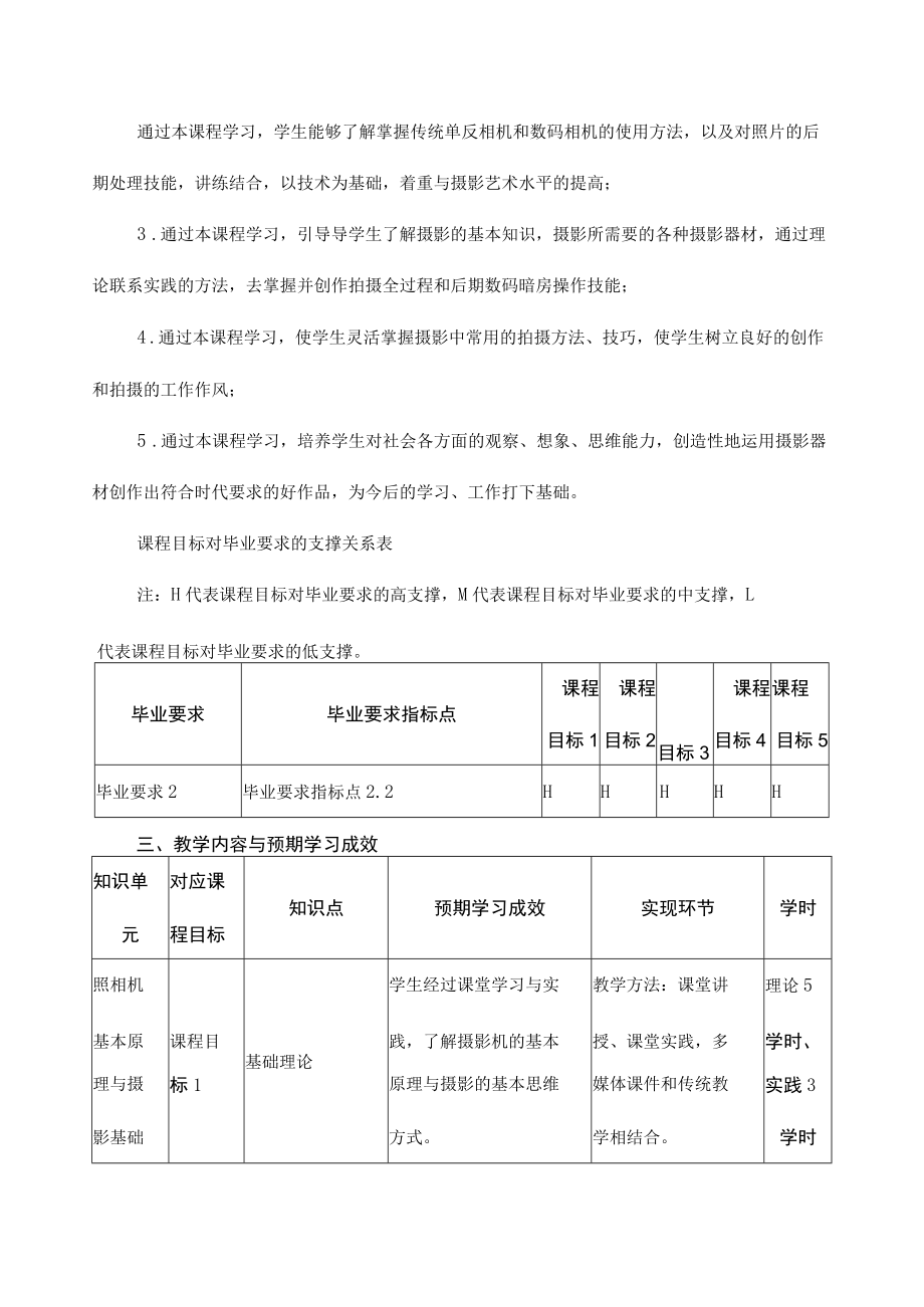 《摄影基础》课程教学大纲.docx_第2页