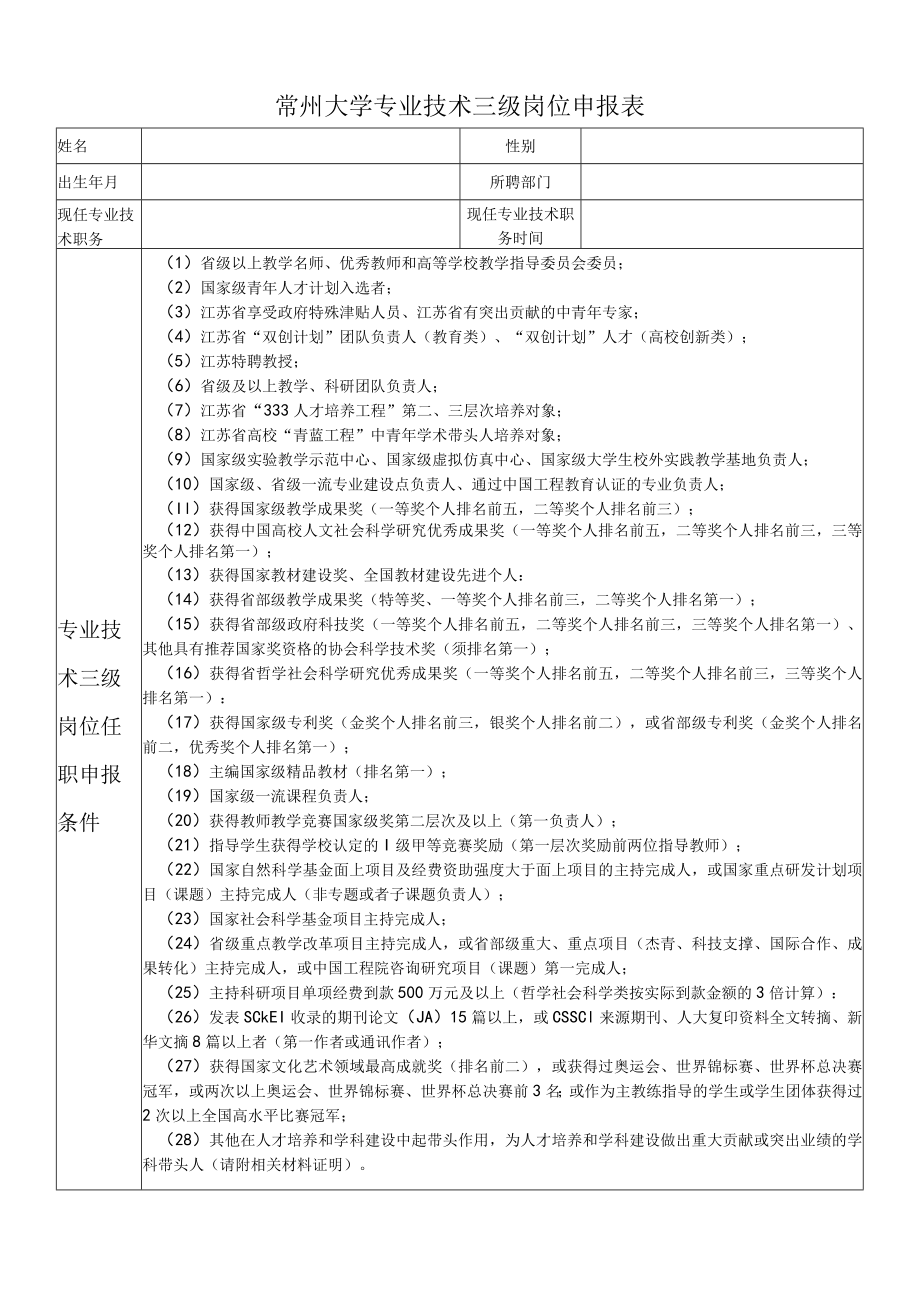 江苏工业学院初聘专业技术职务审批表.docx_第1页