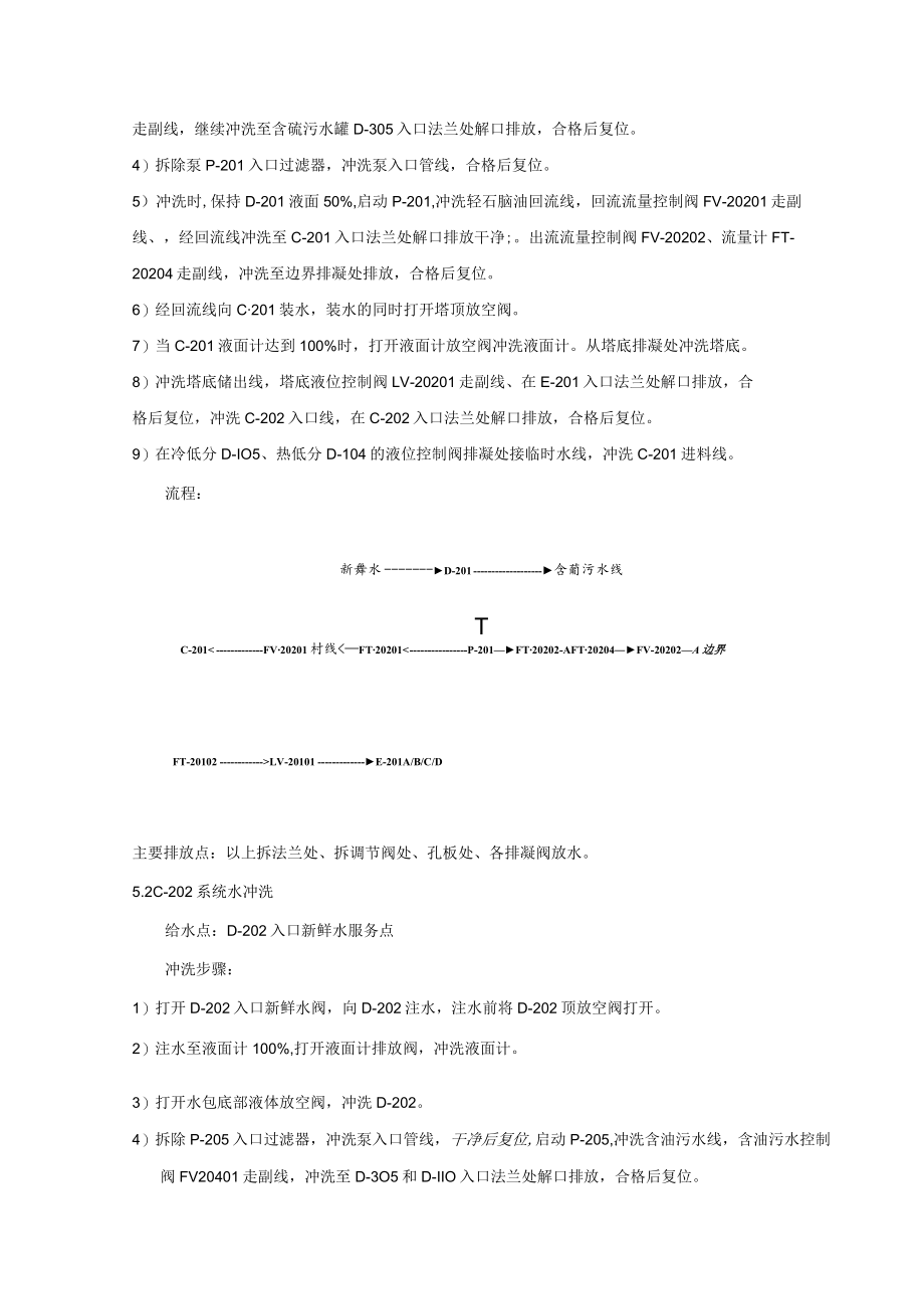 炼油装置加氢装置开工设备、管线水冲洗方案.docx_第3页