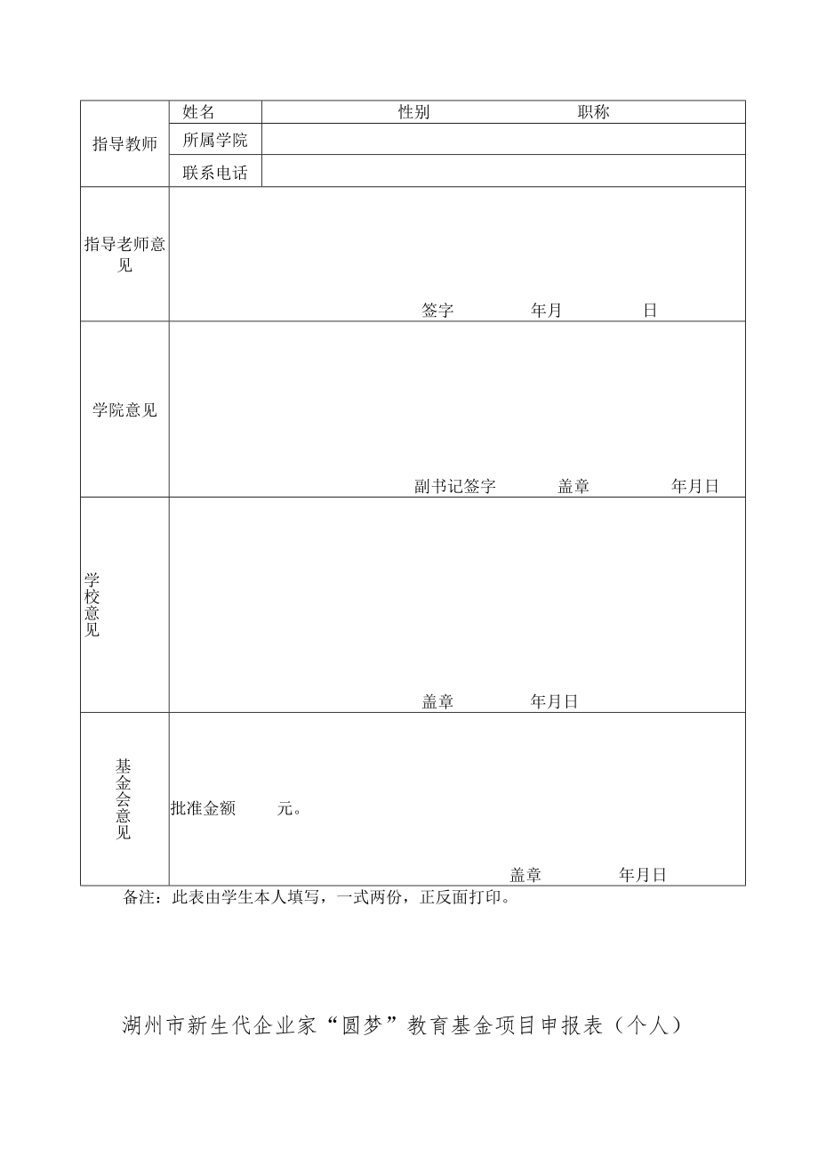 湖州市新生代企业家“圆梦”教育基金项目申报表团队.docx_第2页