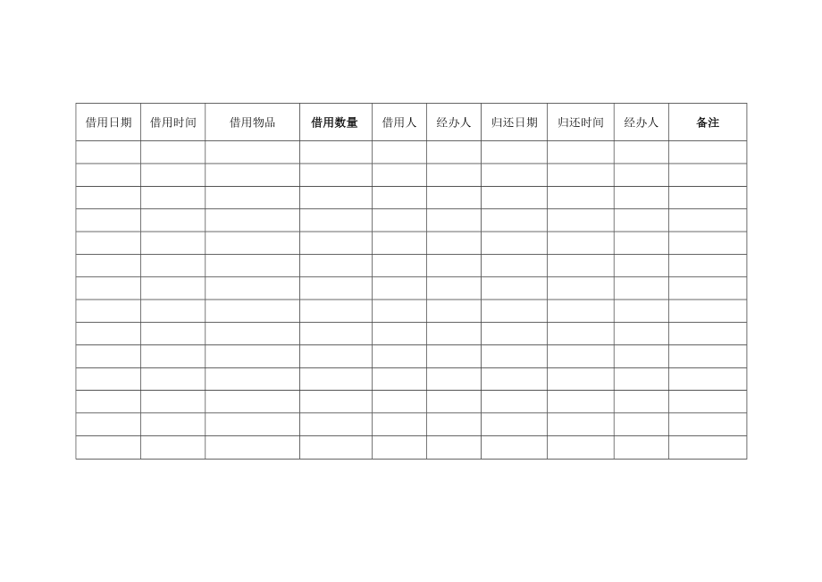 物品借用登记本.docx_第2页