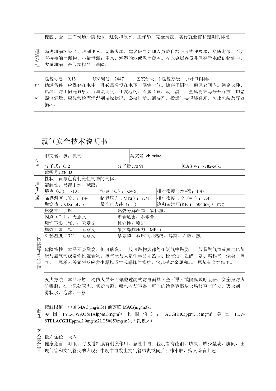 氯气、黄磷、三氯化磷安全技术说明书.docx_第2页