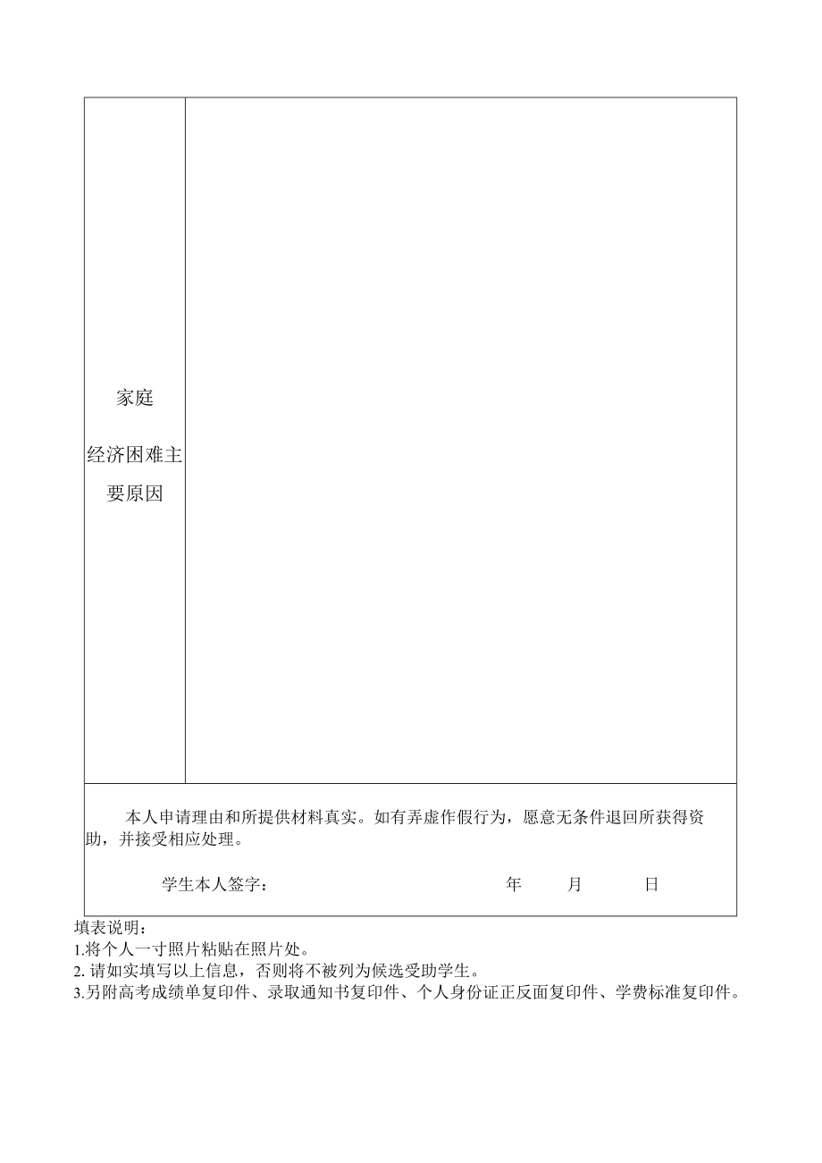 诚域集团贫困大学生助学基金申请表.docx_第2页