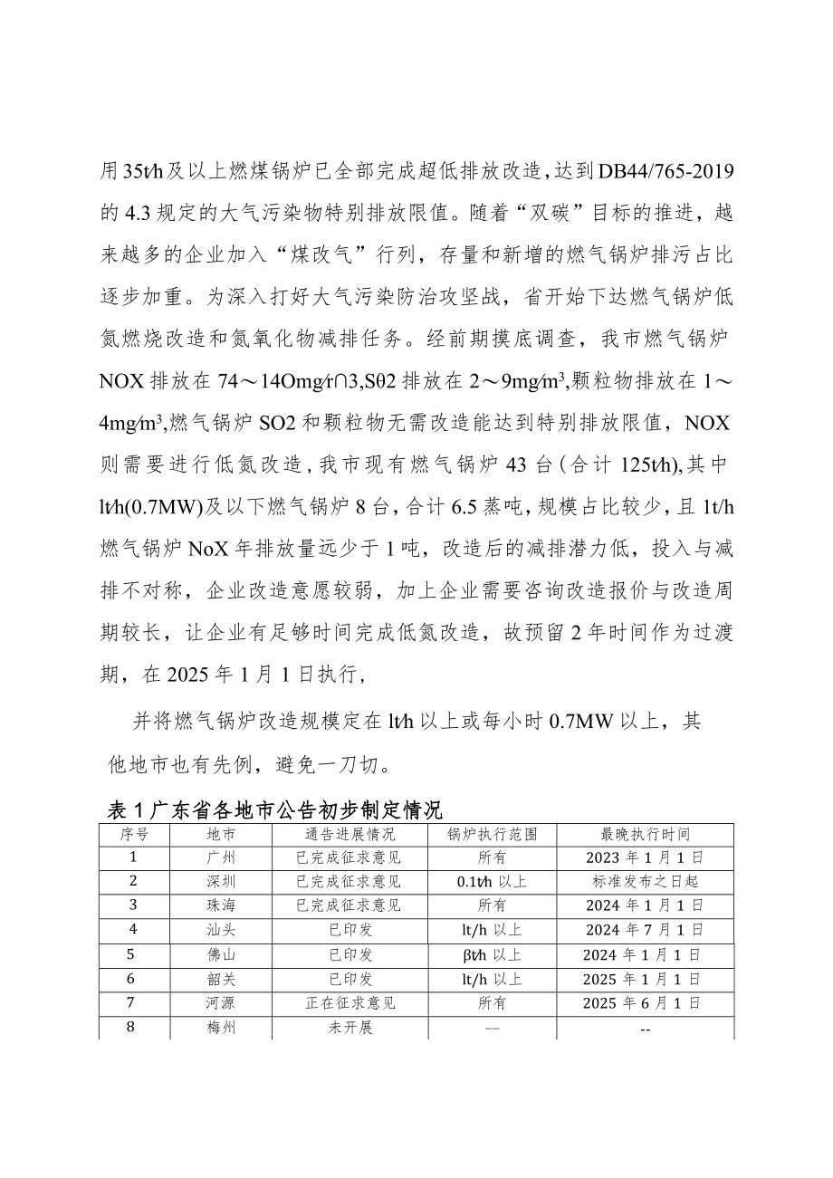 潮州市燃气锅炉执行大气污染物特别排放限值的通告（编制说明稿）.docx_第3页