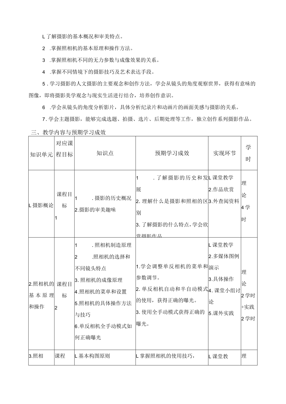 《摄影》课程教学大纲.docx_第2页