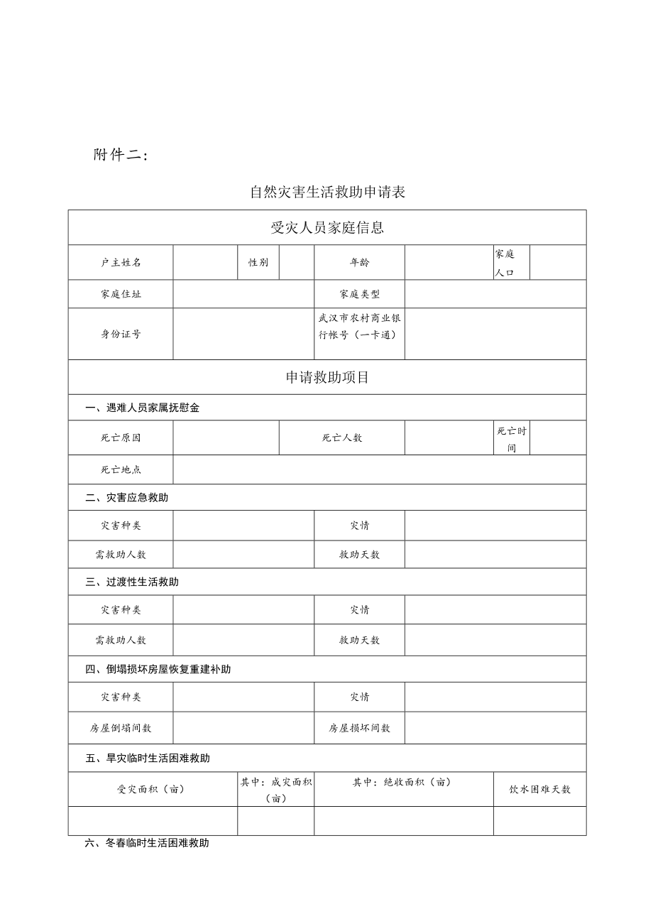 自然灾害生活救助申请表.docx_第1页