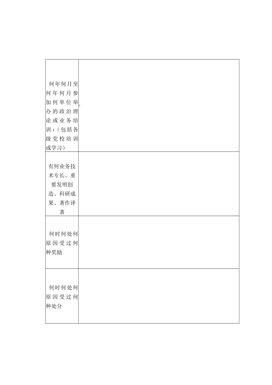 模板2 履历表（适用于一般管理人员及派遣等）.docx_第2页