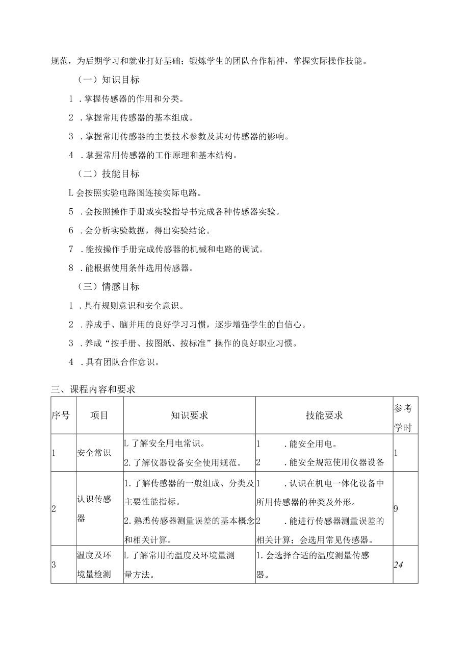 《传感器应用技术》课程标准.docx_第2页