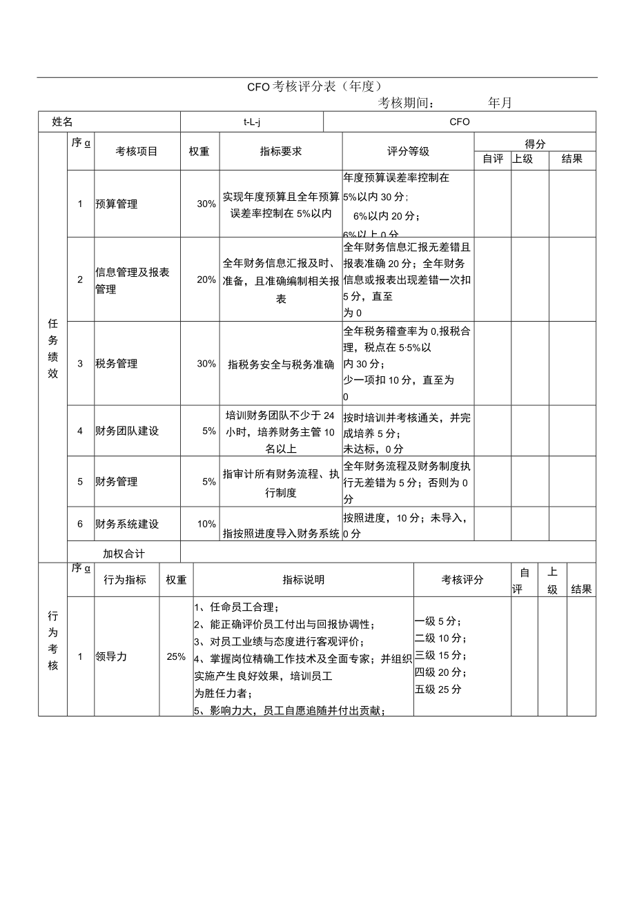 年度绩效考核表（CEO.CFO）.docx_第3页