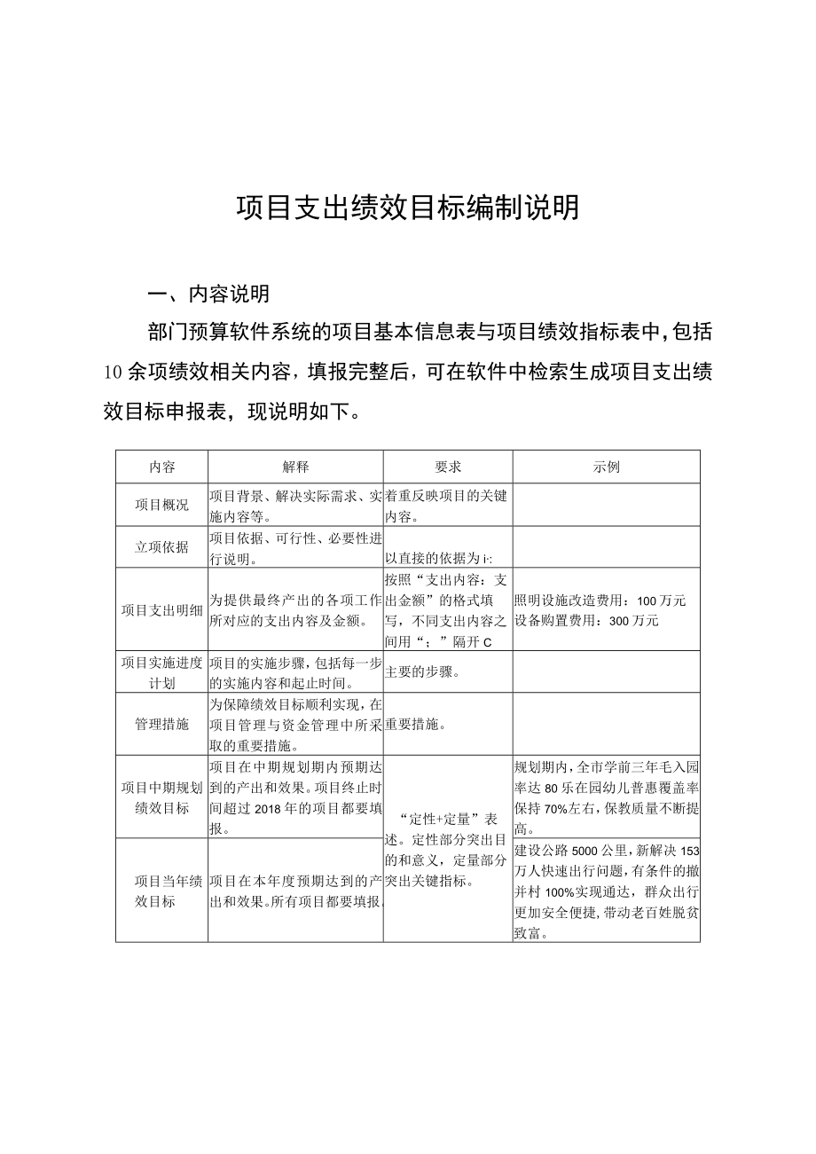 项目支出绩效目标编制说明.docx_第1页