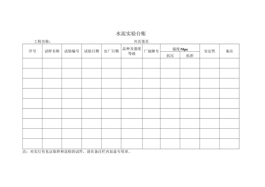 水泥实验台账.docx_第1页