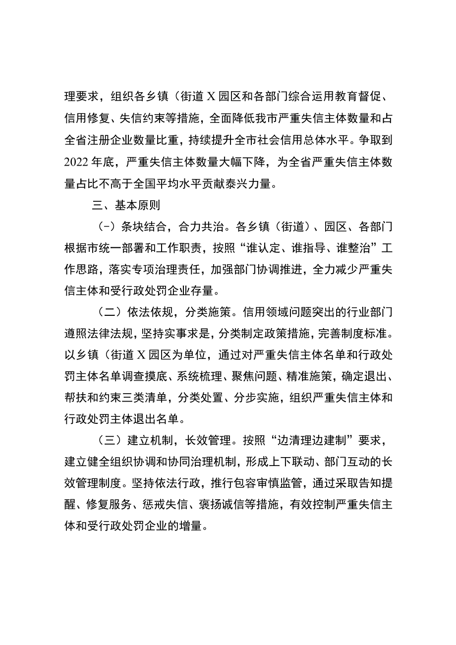 泰兴市严重失信主体和受行政处罚主体专项治理工作方案.docx_第2页