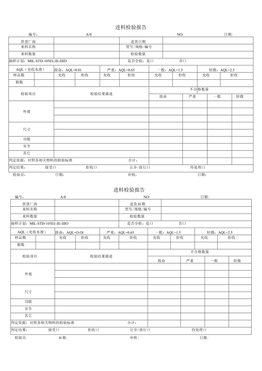 来料检验报告.docx_第1页