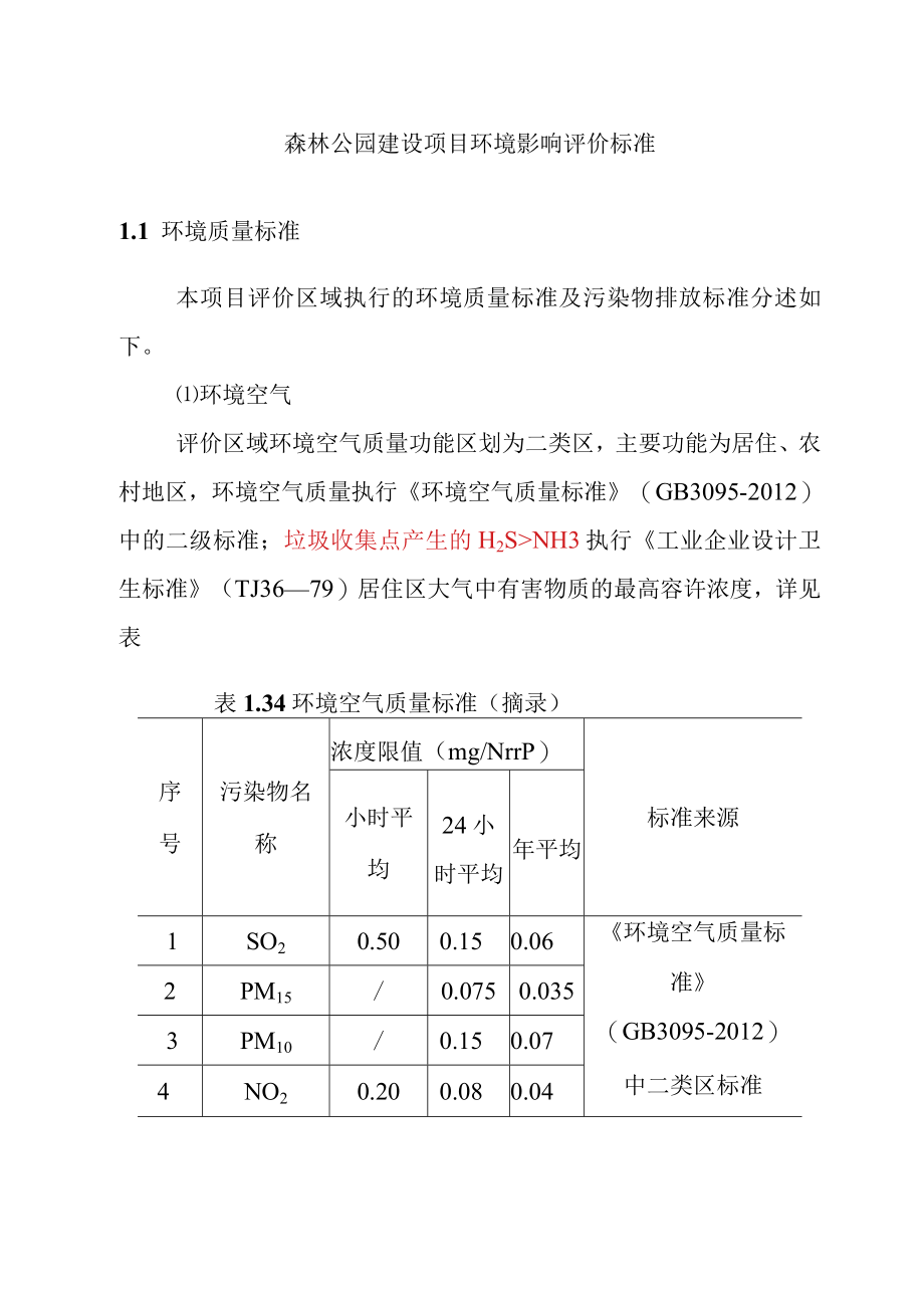 森林公园建设项目环境影响评价标准.docx_第1页