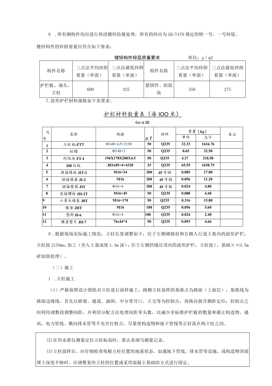 波形护栏施工技术交底记录.docx_第2页