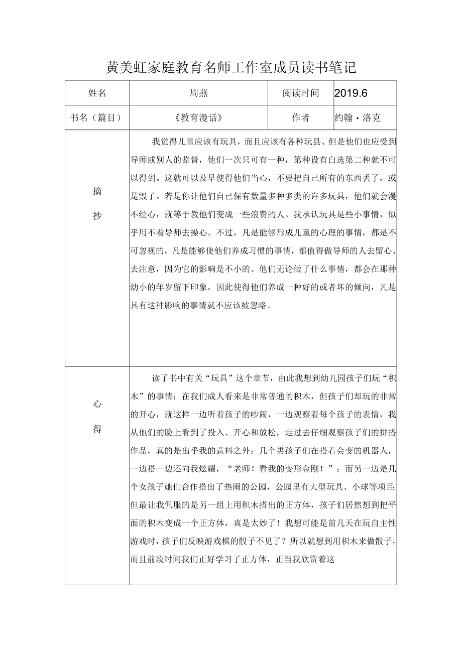 黄美虹家庭教育名师工作室成员读书笔记.docx_第1页