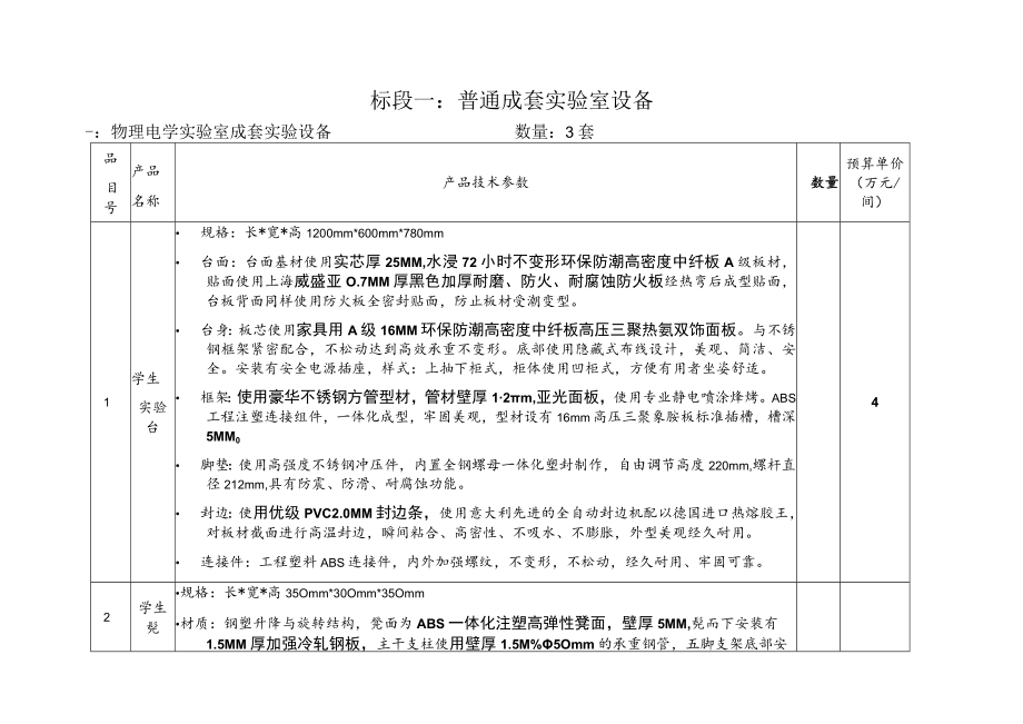 标段一：普通成套实验室设备.docx_第1页