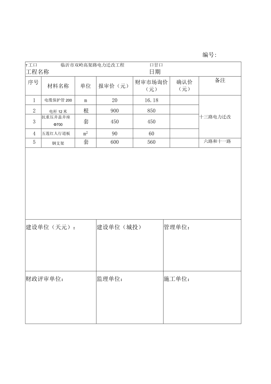 材料价格签证单-双岭路.docx_第3页