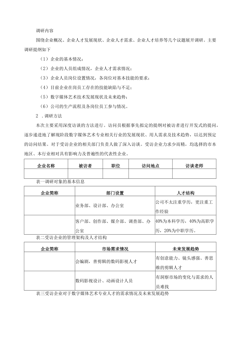 数字媒体艺术设计专业岗位需求调研.docx_第2页